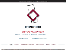 Tablet Screenshot of ironwoodpictureframing.com